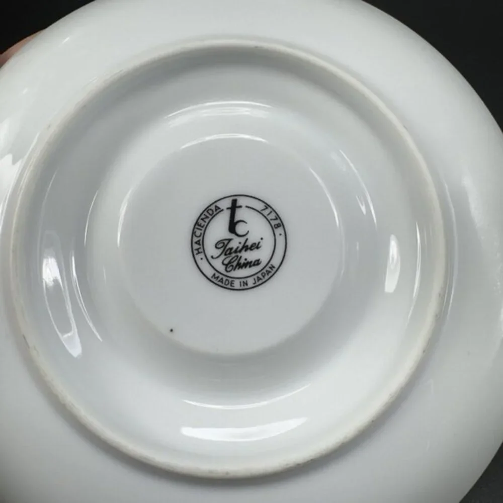 Taihei China Fine Bone China Porcelain Teacup‎ Saucer Set Cup Plate Hacienda VTG